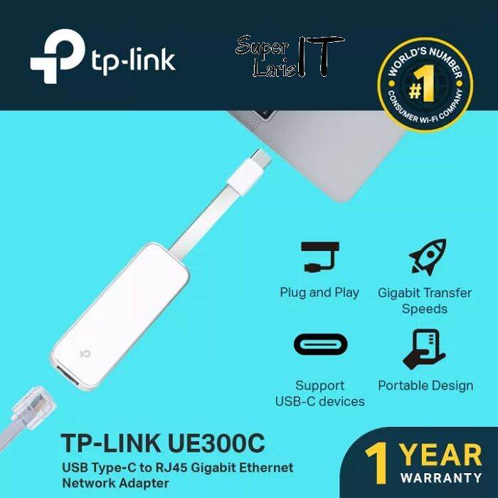 TPLINK UE300C USB LAN TypeC to RJ45 Gigabit Network Adapter