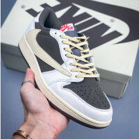 ✅Original ΝΙΚΕ Travs- Sc0tt- x A J 1 Reverse Mocha Fashion Men and Women Basketball Shoes All Match Casual Sports Shoes