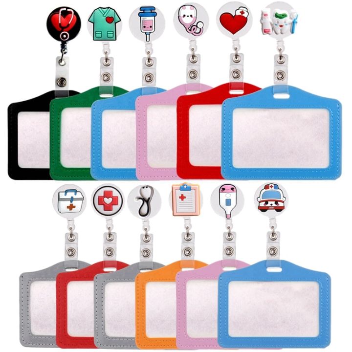 cartoon-nurse-doctor-hospital-medical-retractable-badge-reel-dress-clips-brooches-with-tags-leather-pu-id-name-card-holders-gift