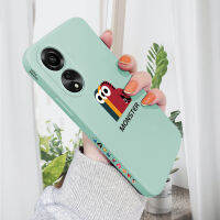 เคสโทรศัพท์สำหรับ OPPO A78 4G เคสโทรศัพท์ดีไซน์ด้านข้างลายการ์ตูนสัตว์ประหลาดตัวเล็กๆเคสป้องกันกล้องคลุมทั้งหมดปลอกซิลิโคนน้ำรูปแบบขอบสี่เหลี่ยม