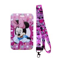 Minnie Hanging Card Holder Disney Identification Card Holder Badge Lanyard Nurse Card Cover Cute Card Holders