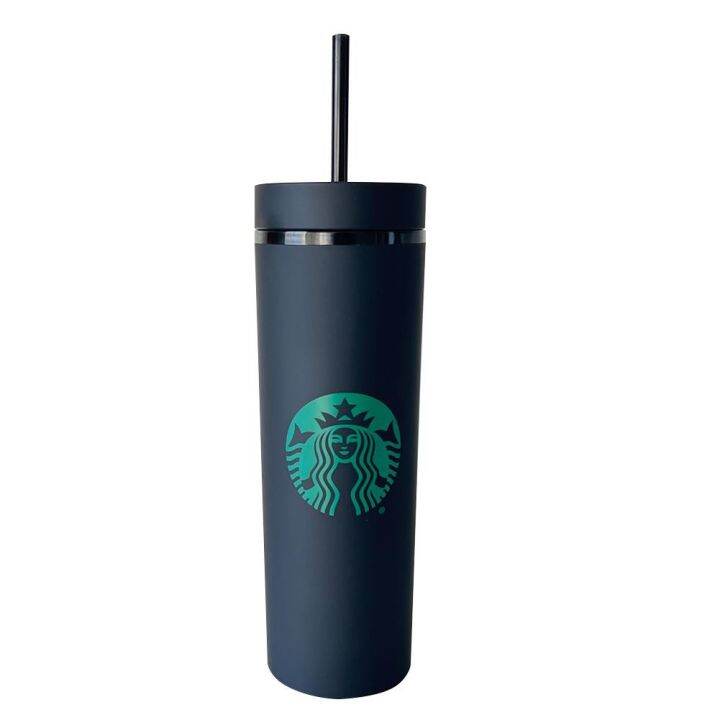 New Star-bucks Frosted Straight Cup Comfortable Hand Feeling Straw Cup 