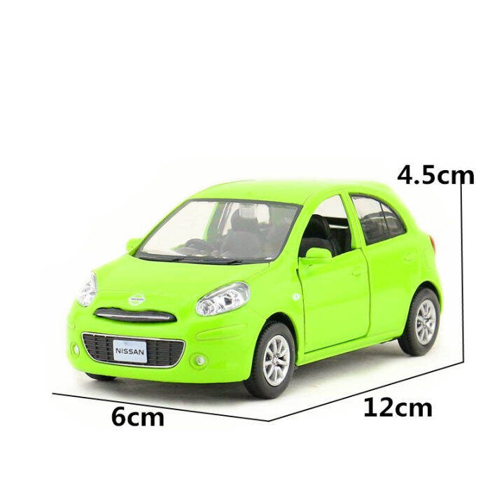 โมเดลรถนิสสัน-march-eco-car-อัตราส่วน-1-36-สีเขียว