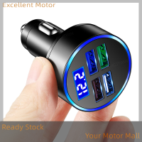 Excellent QC 3.0 4 USB Car Charger 3.1A PD Fast CHARGING สำหรับ Huawei Type C Phone Charger