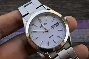 Seiko solar cheap white dial