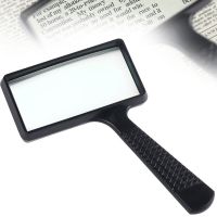 【Sell-Well】 yiyin2068 5X Magnifier Reading Magnifying Glass Jewelry Identify Multi Use Long Handle Rectangular Shape Students Pocket Inspection