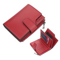 ZZOOI Womens Short PU Leather Wallets Female Zipper Small Hasp Coin Purses Money Bag Clutch Multiple Credit Card Holder Handbags