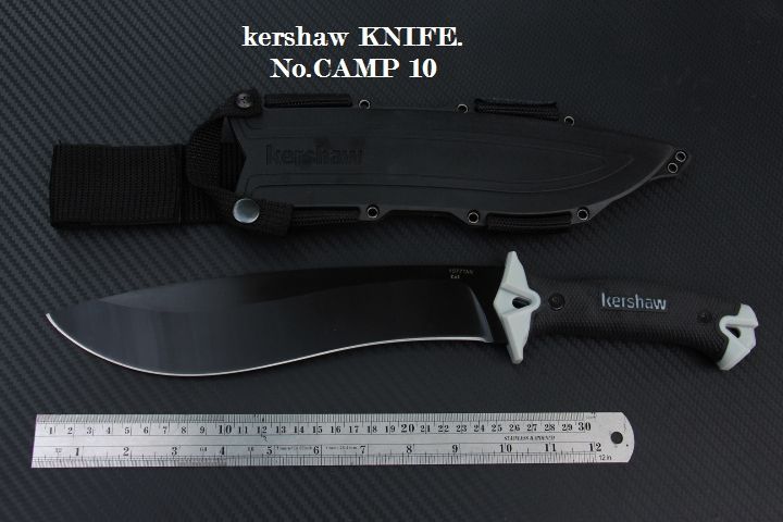 มีดเดินป่าkershaw-รุ่น-camp-10-รหัส-1077-ใบยาว-10-full-tank-ใบมีดเหล็ก-65mn-powdercoat-พร้อมซอง-kydex