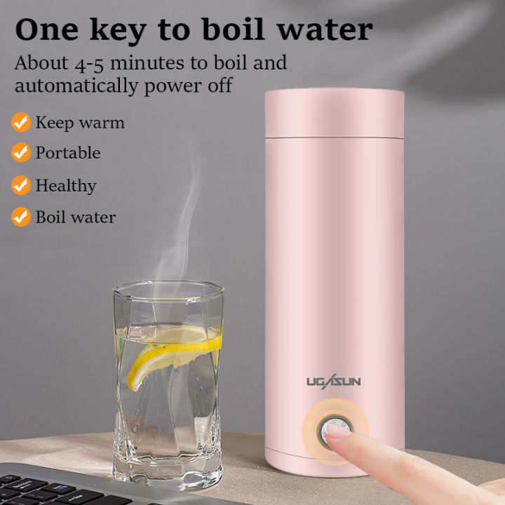 Portable Electric Kettles Thermal Cup Water Heater Bottle Electric 304 ...