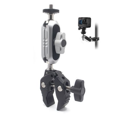 Quick Release Pipe Clamp 1/4 - 20 Thread For Gopro Camera Mounts For Tripod Music Microphone Stand Pipe Bar Motorcycle Bike