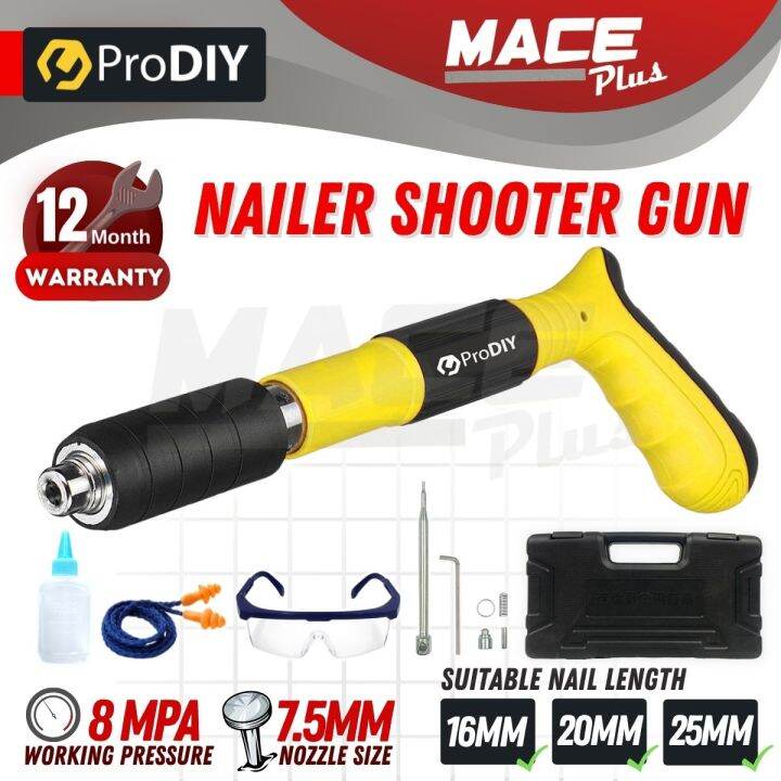 PRODIY Mini Nailer Shooter Gun Manual Steel Rivet Tufting Ceiling ...