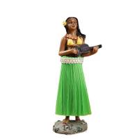 Hula Girl With Ukulele Shake Body Dolls Dashboard Car Decoration Accessories Auto Shaking Body Toy For Automoibles Car-Styling