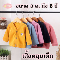 เสื้อกันหนาวเด็ก 3 เดือน ถึง 6 ปี ผ้าฝ้าย นุ่ม ใส่ได้ทั้ง ชาย และ หญิง เสื้อแขนยาวเด็ก เสื้อคลุมเด็ก กันหนาว กันแดด กันลม เสื้อเด็ก