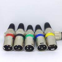 PLUG CANON XLR คาดสี ท้ายยางดำ (แพ็ค5ตัว)