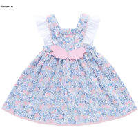 OASHTH Girls summer dress new sleeveless floral skirt childrens clothing baby princess dress