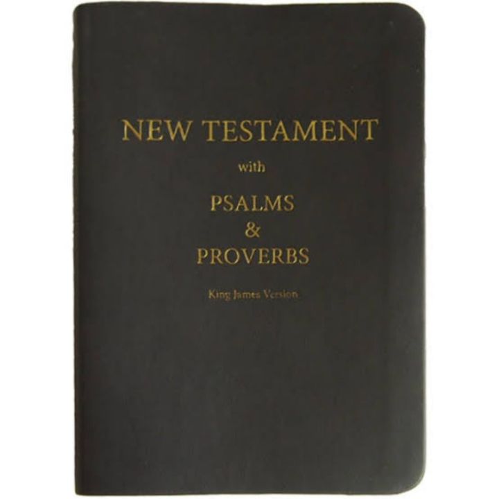 KJV New Testament with Psalms Proverbs Handy Size Simulated Leather ...