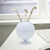 Golf Pens with Golf Ball Holder Novelty Gifts 3 Pieces Aluminum Pen Office Desk Golf Bag Pencil Holder for Men Fathers gift new