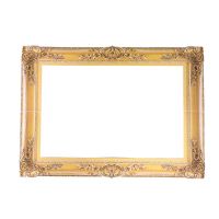 Photography DIY Paper Picture Frame Cutouts Antique Photo Booth Props For Wedding Birthday Party DIY Paper Photo Frame(Gold)