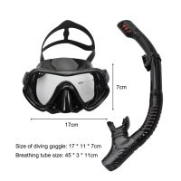 A Black Professional Snorkel Diving Mask And Snorkels Goggles Glasses Diving Swimming Breath Tube Set Snorkel Mask Swimming Equipment