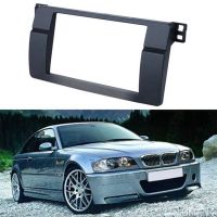 2Din Audio Panel Modification Panel DVD Navigation Panel Frame Car Fascias Stereo Radio Pane for 98-05 BMW 3-Series E46