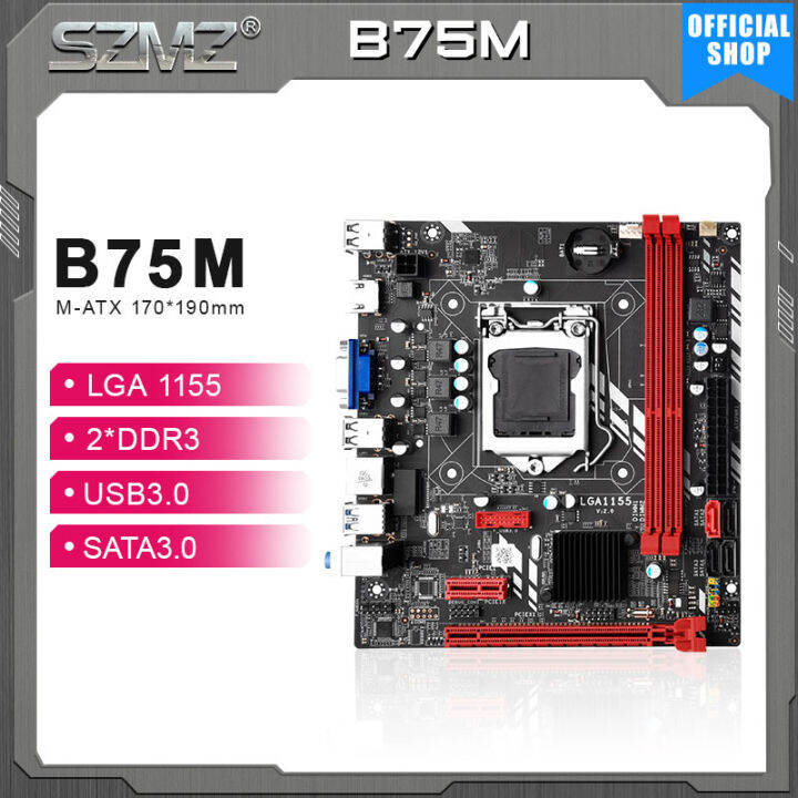 SZMZ B75 Motherboard LGA 1155 Desktop Motherboards Support USB3.0 SATA3 ...