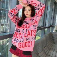 เสื้อสเวตเตอร์ผู้หญิงแบบเต็มตัวสีผ้าแจ็คการ์ดสีชมพูเข้ากับอารมณ์ลดอายุ