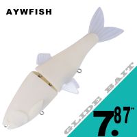 AYWFISH 3PCS / LOT 7.87IN 81G Unpainted Glide Shad Swimbait Soft Tails Fins Jointed Trout Wobbler Sink Fishing Lure Baits BlankLures Baits