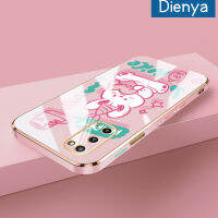 Dienya เคสปลอกสำหรับ Samsung Galaxy S20บวก S20พิเศษเคสลายการ์ตูนน่ารักโชคดีน่ารักใหม่กรอบสี่เหลี่ยมชุบซิลิก้าเจลนิ่มกันกระแทกเคสมือถือรวมทุกเลนส์กล้องถ่ายรูปฝาครอบป้องกัน