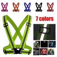 Highlight Reflective Straps Night Running Riding Clothing Vest Adjustable Safety Vest Elastic Band for Adults and Children