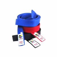 Wesing Karate Belt WKF 100 Cotton competition training Waistband 3 Colors Red Black Belt