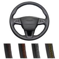 DIY Leather Hand-stitched Car Steering Wheel Cover For Ford Focus 3 2015-2018 Kuga 2016-2018 Escape 2017 2018 C-max 2015-2018