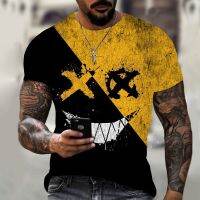 Cross-border foreign trade new 2023 3D pattern printed summer ventilated mens fashion hip hop short sleeve T-shirt