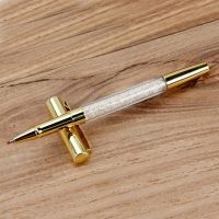 【☄New Arrival☄】 azaooc ปากกาปากกานักเรียนปากกาแต่งเล็บแตกคริสตัลปากกาเซ็นชื่อโลหะ