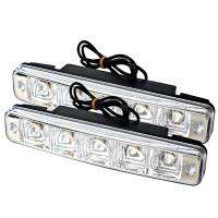 DRLไฟรถยนต์กันน้ำ 5 LEDs Universal Daytime Running Lightรถยนต์จัดแต่งทรงผม