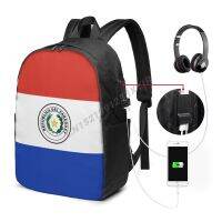 Backpack Paraguay Flag Paraguaian Country Map IT 39;S IN MY DNA Fans Student Schoolbag Travel Casual Laptop Back Pack Unisex