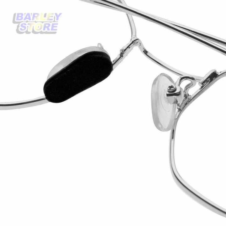 barley-4-คู่-eva-แป้นฟองน้ำรองจมูก-กันลื่น-มีกาวในตัว-แป้นรองจมูก-ชนิดแผ่นโฟมนุ่ม-ติดแว่นตา-สติกเกอร์แผ่นรองจมูก-แว่นตา