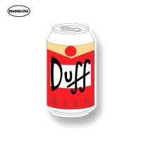 Hotmeini สติ๊กเกอร์ไวนิลติดรถยนต์อะนิเมะลายการ์ตูนเบียร์ Duff ขนาด13ซม. X 6.9ซม.,กันชนตัวถังรถบรรทุกกราฟิกกระจกบังลมหน้าต่าง