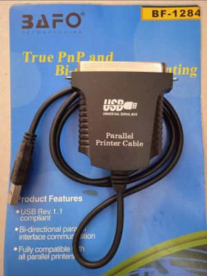 CABLE BF-1284 Parallel Printer USB สายปริ้นเตอร์พาราแรล สายเครื่องปริ้นรุ่นเก่า1284 สายยาว 1 เมตรสายสัญญานดีใช้ง่ายแข็งแรงทนทาน