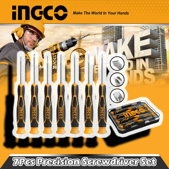 INGCO 7Pcs precision screwdriver Set HKSD0718 Lazada PH