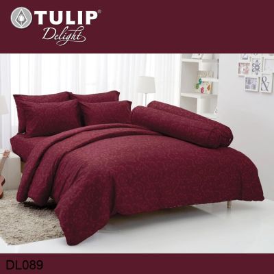 (ครบเซ็ต) Tulip Delight ผ้าปูที่นอน+ผ้านวม พิมพ์ลาย กราฟฟิก Graphic Print DL089 (เลือกขนาดเตียง 3.5ฟุต/5ฟุต/6ฟุต) #ทิวลิปดีไลท์ เครื่องนอน ชุดผ้าปู ผ้าปูเตียง ผ้าห่ม