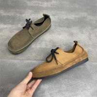 Men Sewing Retro Shoes Soft Handmade Casual Suede Leather Non-slip Classic Comfortable Slip-on Spring Summer Autumn