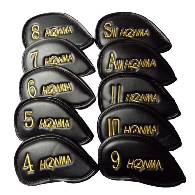 【2023】New HONMA Golf Headcover PU Irons Head Cover 4-11 S A Unisex Yellow or Red Golf Clubs Head Cover Free Shipping