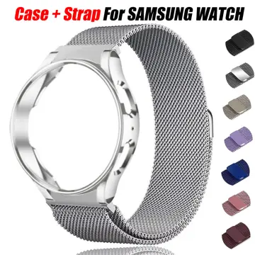 For Samsung Galaxy Watch 6 40/44mm Classic 43/47mm Metal Band Strap + TPU  Case