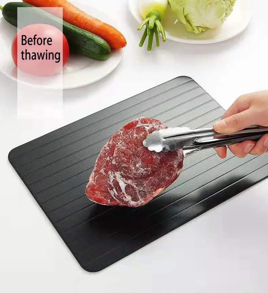 1 Pcs Food Grade Aluminum Thaw Master Fast Defrosting Tray Thaw Frozen Home  Use Meat Fruit Quick Defrosting Thawing Plate Board Defrost Kitchen Gadget  Tool