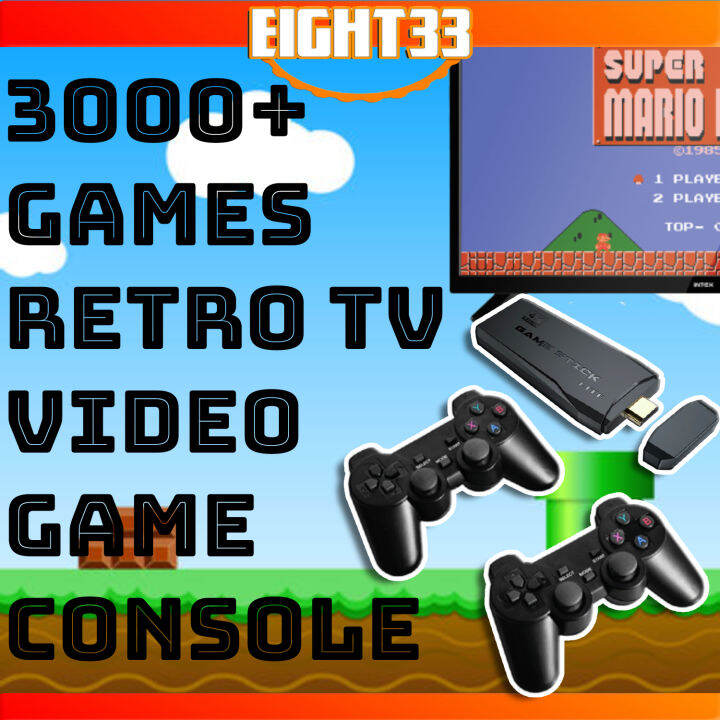 [READY STOCK] 3000+ Games / 32GB Retro TV Video Game Console with Dual