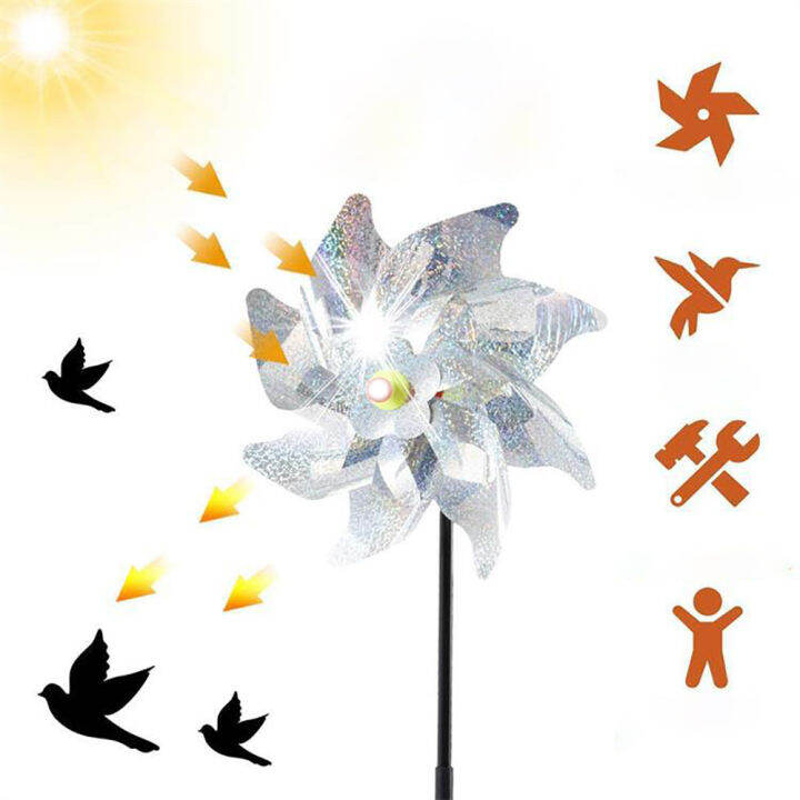 CUNXIN 1/2/10pcs/set Reflective Pinwheels BirdScaring Drive Away
