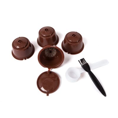 【YF】 Cápsula de café reutilizável para Nespresso dolce gusto colher e escova utensílios cozinha 4 peças