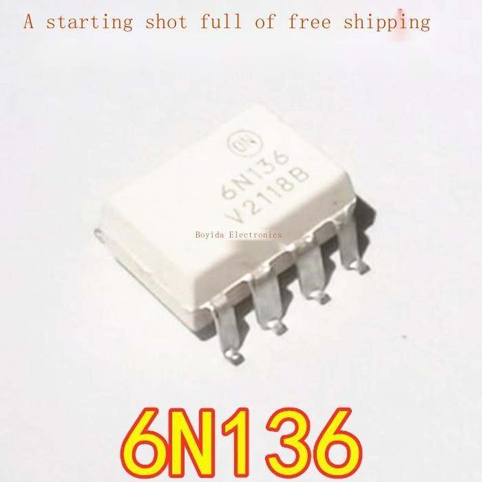 10ชิ้น6n136-sop-8-smd-6n136sd-optocoupler-ชิป-ic-6n136sdm-6n136s-นำเข้าใหม่