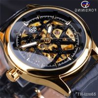 ⌚ Forsining Mens Fashion Casual Classic Hollow Manual Mechanical Watch Belt