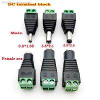 ❀♟ 2Pcs Female 2 pcs Male DC Connector 5.5 x 2.1MM 5.5x2.5MM 3.5x1.35MM Power Jack Adapter Plug Led Strip Light